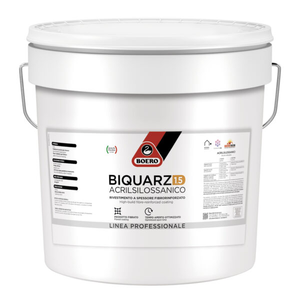 Rivestimento a spessore acrilsilossanico fibrorinforzato 1.5 Biquarz Acrilsilossanico 1.5 di Boero